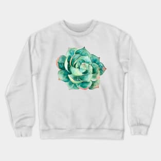 Watercolor hand painted botanical Succulent sticker Crewneck Sweatshirt